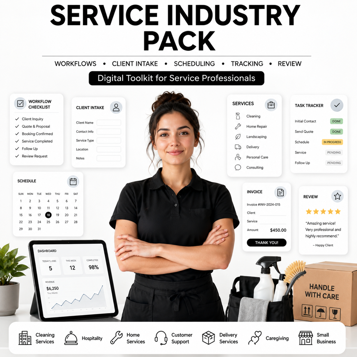 Docs and Dots document system for service businesses with client intake forms SOP templates quote notes and workflow support